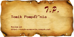 Tomik Pompónia névjegykártya